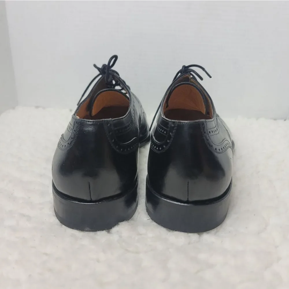 Bruno Magli Talbot Men’s  Size 9 M Cap Toe Oxford Shoes Black Leather Made